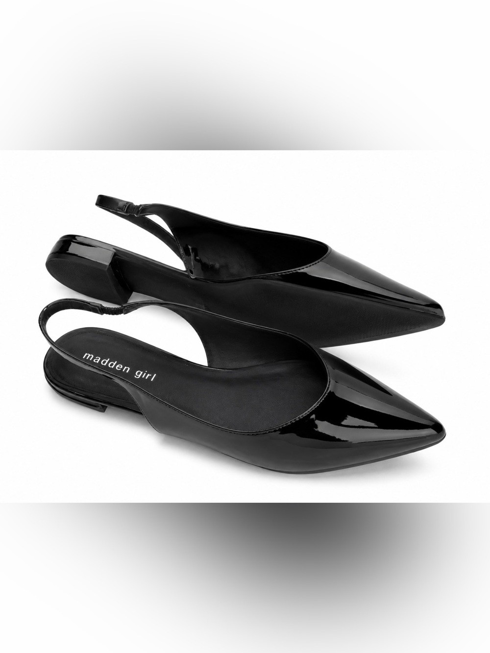 Madden Girl Black Patent Delaney Ballet  Flats Size 9M